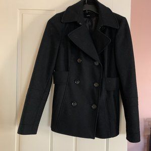 Victoria's Secret Black Wool Pea Coat Size 6